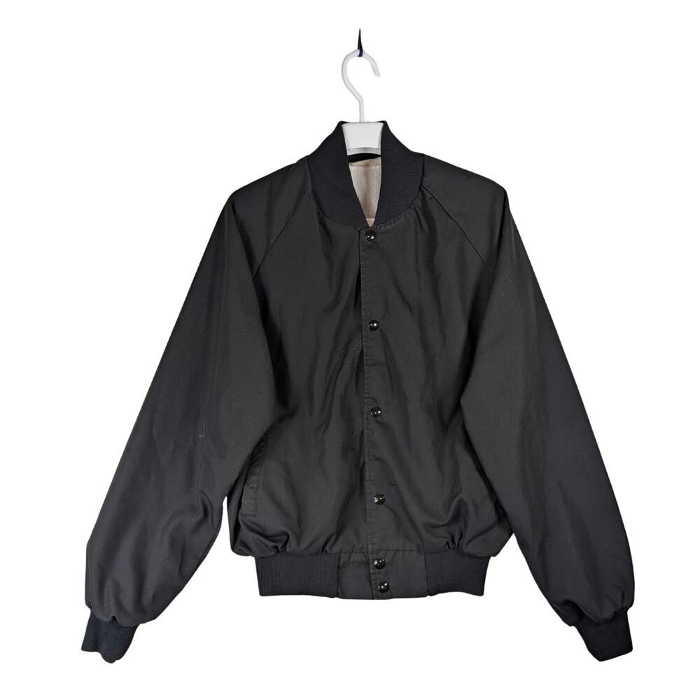 Vintage Auburn Waylon Jennings Tour Jacket Crew Band Black Satin Bomber Men’s M